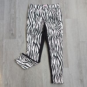 GIAMBA fitted trousers with zebra print Made In Italy Size 4